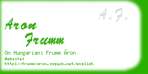 aron frumm business card